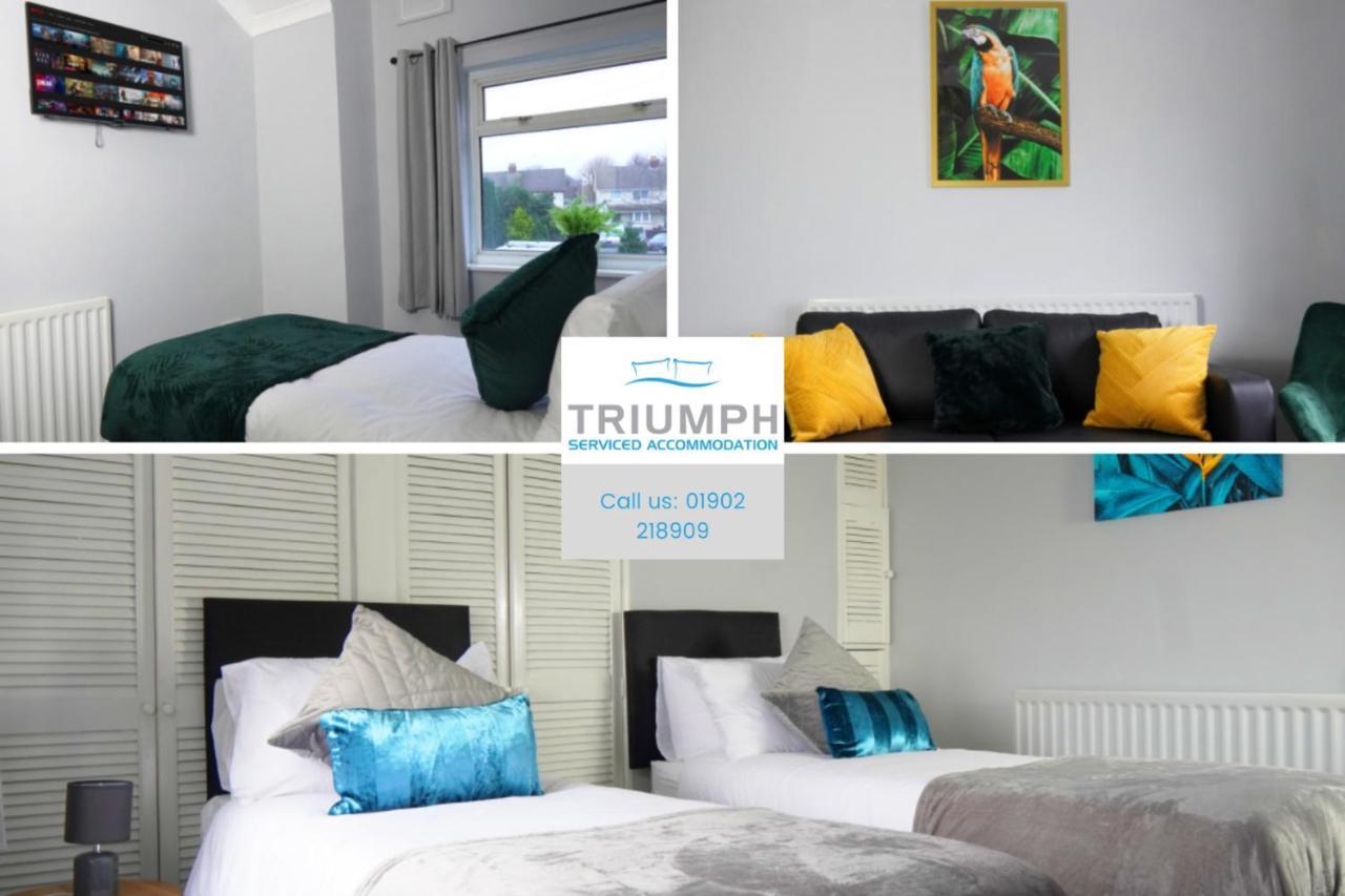 Portobello House - Four Bedroom House Perfect For Contractors - Sleeps 6 - Free Parking Wolverhampton Buitenkant foto